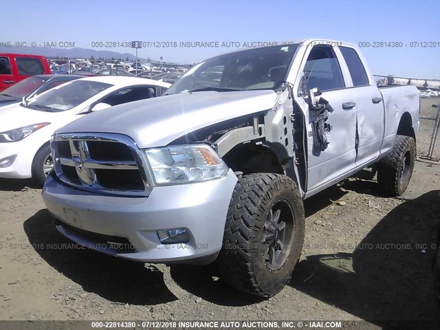 1C6RD7FT5CS342243 - 2012 DODGE RAM 1500 ST SILVER photo 2