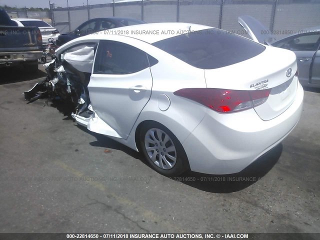 5NPDH4AE5DH180659 - 2013 HYUNDAI ELANTRA GLS/LIMITED WHITE photo 3