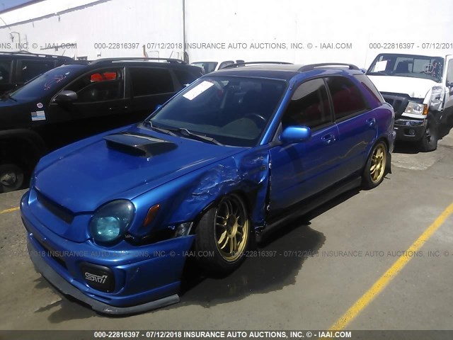 JF1GG29652G836173 - 2002 SUBARU IMPREZA WRX BLUE photo 2