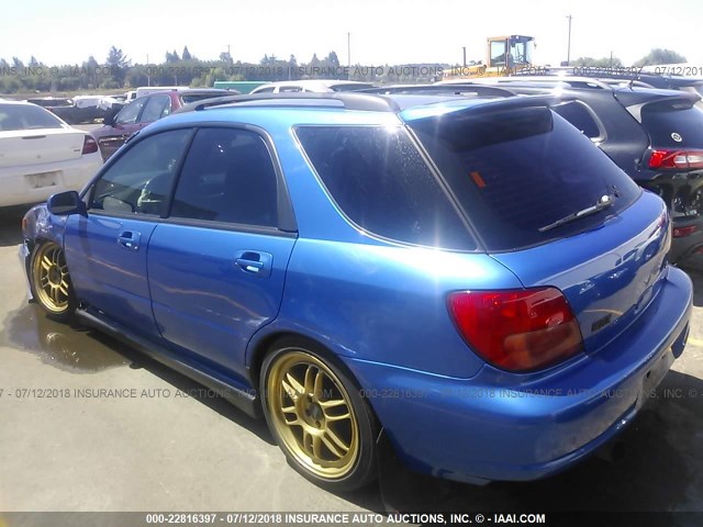 JF1GG29652G836173 - 2002 SUBARU IMPREZA WRX BLUE photo 3