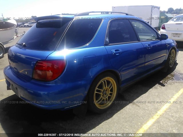 JF1GG29652G836173 - 2002 SUBARU IMPREZA WRX BLUE photo 4