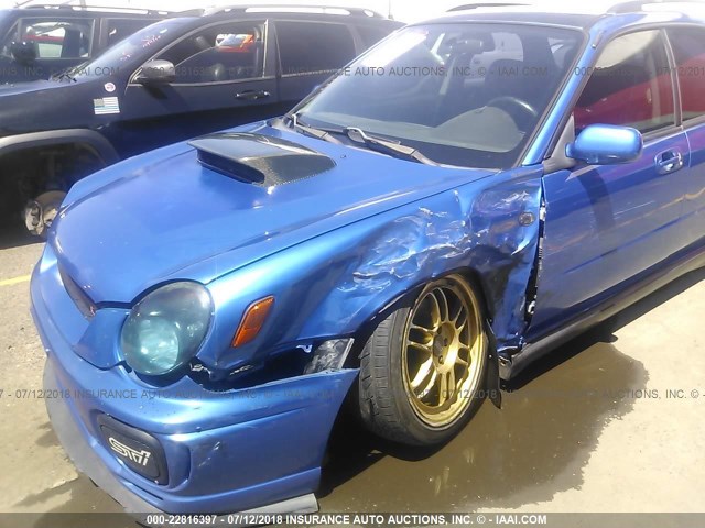 JF1GG29652G836173 - 2002 SUBARU IMPREZA WRX BLUE photo 6