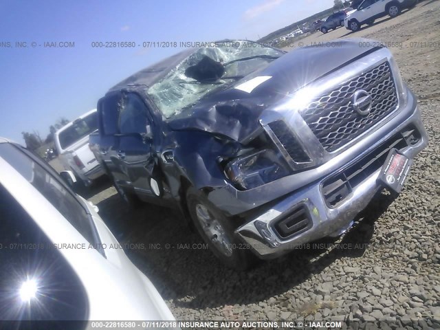 1N6AA1EJ5HN560391 - 2017 NISSAN TITAN S GRAY photo 1