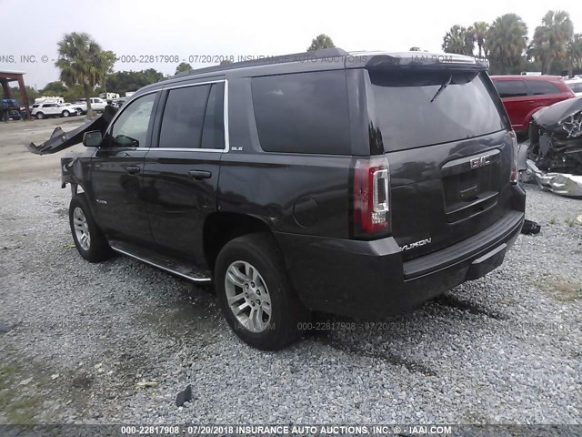 1GKS1AKC2FR682097 - 2015 GMC YUKON SLE GRAY photo 3