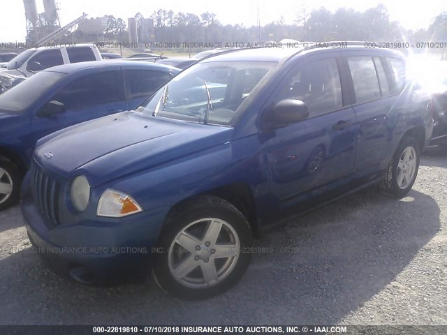 1J4NT4FA6AD525802 - 2010 JEEP COMPASS SPORT BLUE photo 2