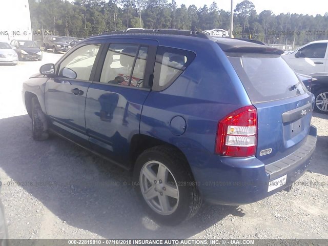 1J4NT4FA6AD525802 - 2010 JEEP COMPASS SPORT BLUE photo 3