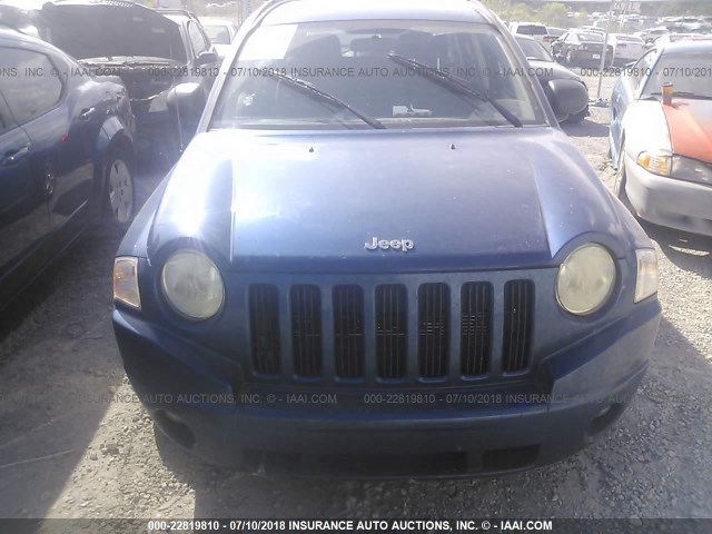 1J4NT4FA6AD525802 - 2010 JEEP COMPASS SPORT BLUE photo 6