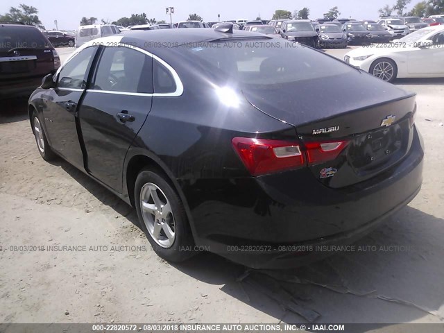 1G1ZB5ST9HF291296 - 2017 CHEVROLET MALIBU LS 黑色 照片 3
