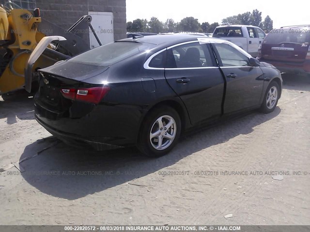 1G1ZB5ST9HF291296 - 2017 CHEVROLET MALIBU LS 黑色 照片 4
