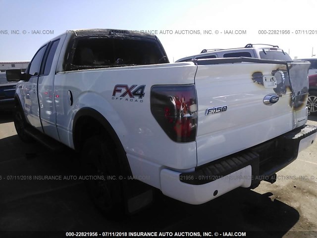 1FTFX1EF9EFA21359 - 2014 FORD F150 SUPER CAB WHITE photo 3