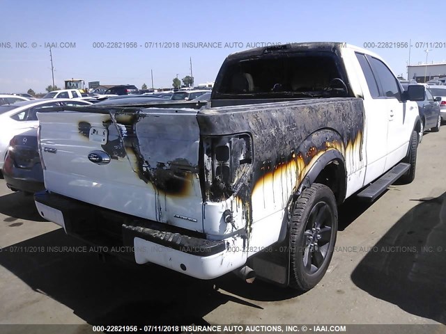 1FTFX1EF9EFA21359 - 2014 FORD F150 SUPER CAB WHITE photo 4