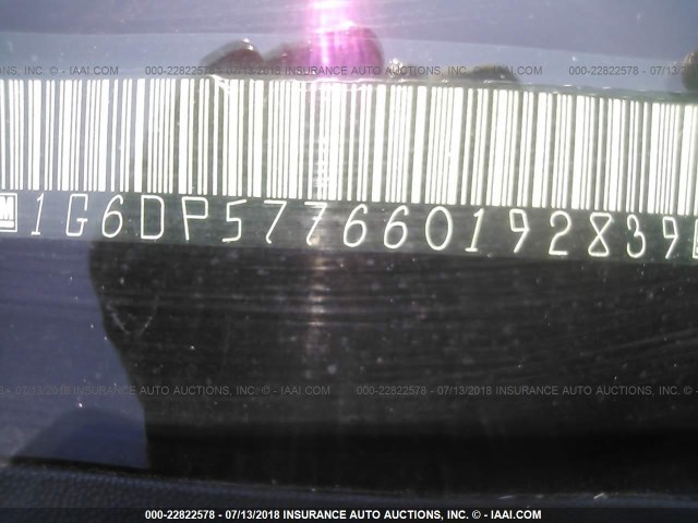 1G6DP577660192839 - 2006 CADILLAC CTS HI FEATURE V6 BLACK photo 9