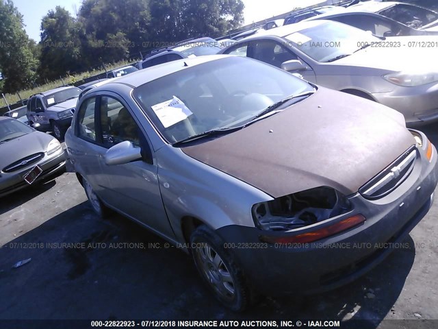 KL1TD52625B406686 - 2005 CHEVROLET AVEO LS SILVER photo 1