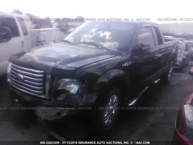 1FTFX1CV2AKE49995 - 2010 FORD F150 SUPER CAB BLACK photo 2