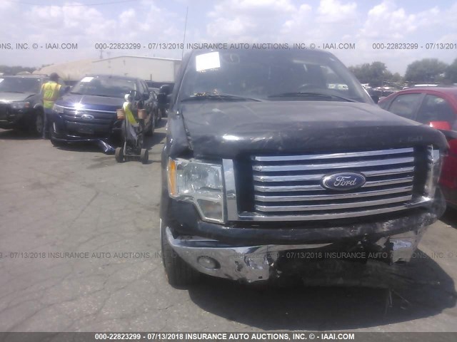 1FTFX1CV2AKE49995 - 2010 FORD F150 SUPER CAB BLACK photo 6