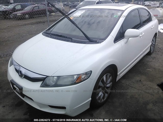 2HGFA1F94AH553302 - 2010 HONDA CIVIC EXL WHITE photo 2