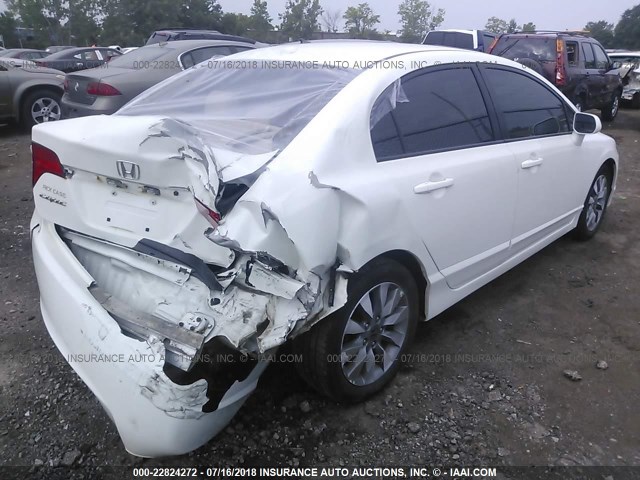 2HGFA1F94AH553302 - 2010 HONDA CIVIC EXL WHITE photo 4