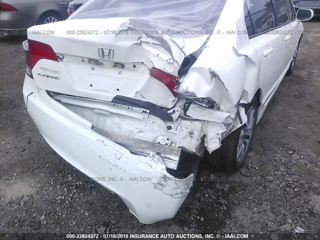 2HGFA1F94AH553302 - 2010 HONDA CIVIC EXL WHITE photo 6