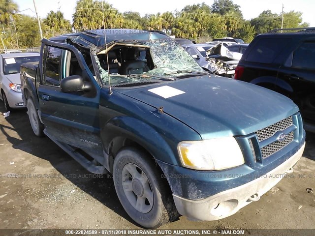 1FMZU77E72UB21492 - 2002 FORD EXPLORER SPORT TR  GREEN photo 1