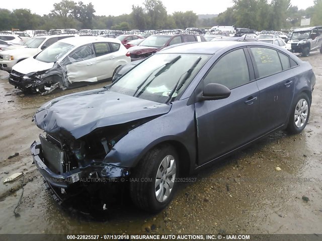 1G1PA5SH8E7187345 - 2014 CHEVROLET CRUZE LS BLUE photo 2