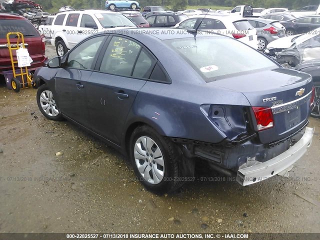 1G1PA5SH8E7187345 - 2014 CHEVROLET CRUZE LS BLUE photo 3