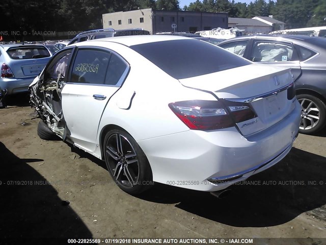 1HGCR2F53GA026132 - 2016 HONDA ACCORD WHITE photo 3