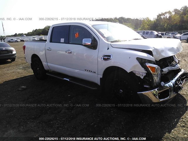 1N6AA1E66HN506612 - 2017 NISSAN TITAN SV/SL/PLATINUM RESERVE WHITE photo 1