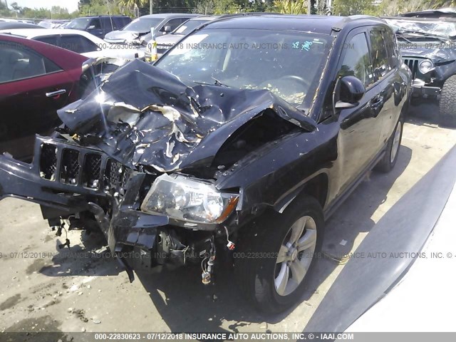 1C4NJDEB8GD691110 - 2016 JEEP COMPASS LATITUDE BLACK photo 2