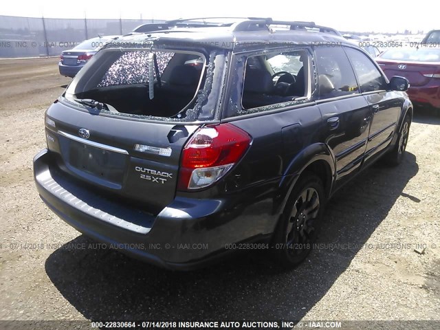 4S4BP63C086353338 - 2008 SUBARU OUTBACK 2.5XT LIMITED GRAY photo 4