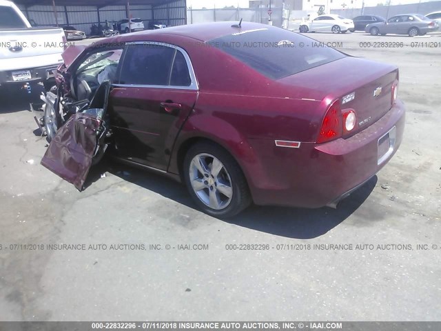 1G1ZD5E18BF190925 - 2011 CHEVROLET MALIBU 2LT RED photo 3