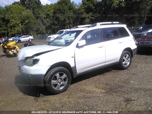 JA4LZ41F74U031378 - 2004 MITSUBISHI OUTLANDER XLS WHITE photo 2