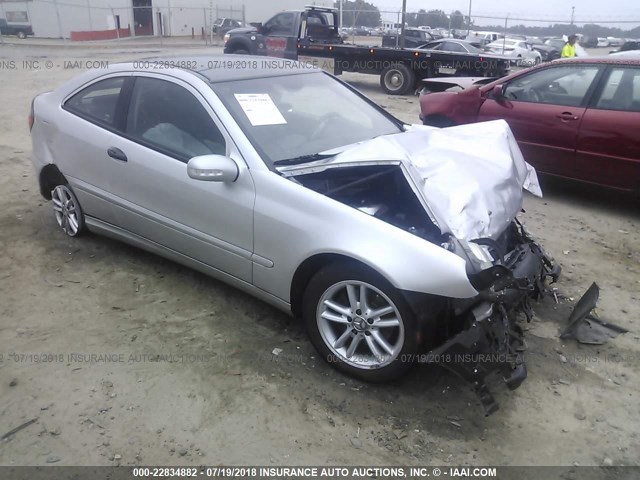 WDBRN47J62A380875 - 2002 MERCEDES-BENZ C 230K SPORT COUPE SILVER photo 1