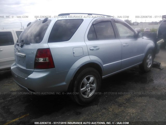 KNDJC735X85784794 - 2008 KIA SORENTO EX/LX SILVER photo 4