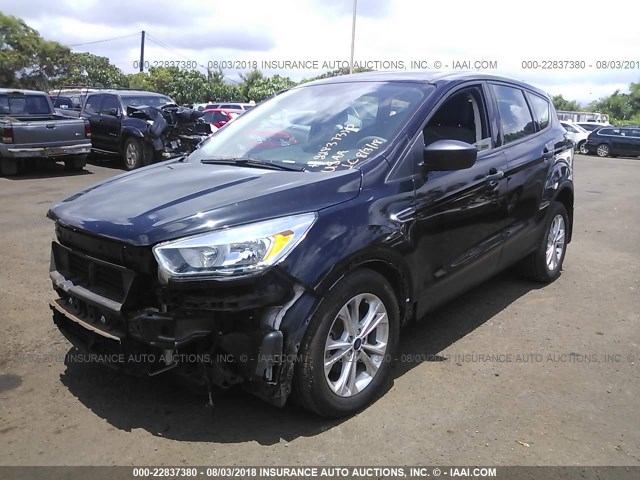 1FMCU0F76HUC27201 - 2017 FORD ESCAPE S BLACK photo 2