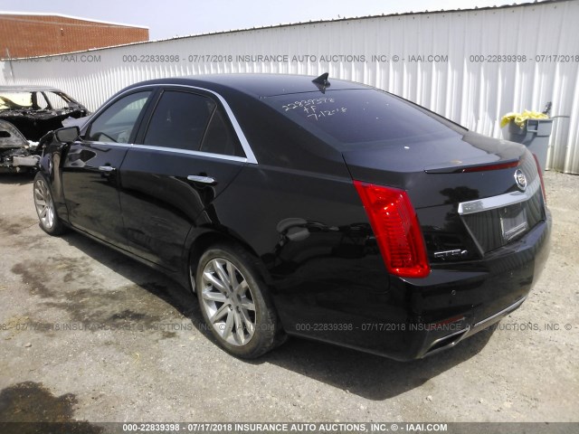 1G6AX5SX1E0155545 - 2014 CADILLAC CTS LUXURY COLLECTION BLACK photo 3