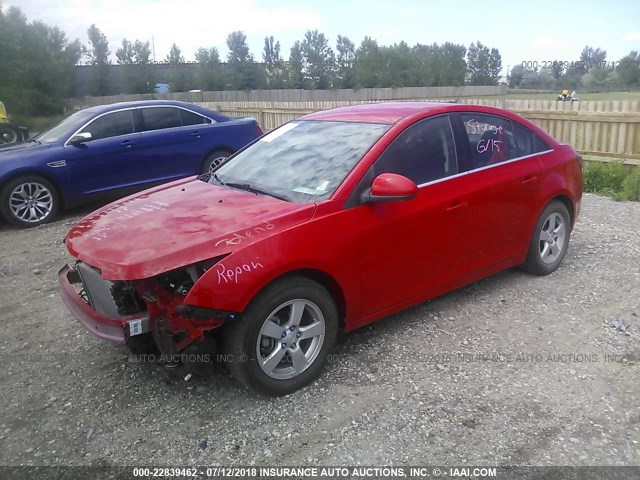 1G1PE5SB9G7228813 - 2016 CHEVROLET CRUZE LIMITED LT RED photo 2