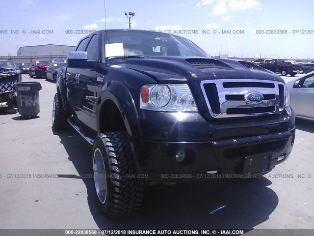 1FTPW14586KD71929 - 2006 FORD F150 SUPERCREW BLACK photo 1