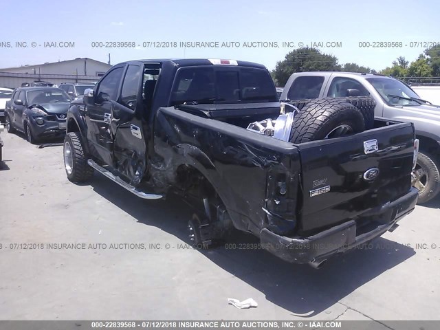 1FTPW14586KD71929 - 2006 FORD F150 SUPERCREW BLACK photo 3