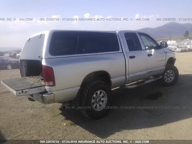 3D7KU28CX4G237528 - 2004 DODGE RAM 2500 ST/SLT SILVER photo 4