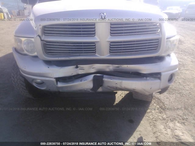 3D7KU28CX4G237528 - 2004 DODGE RAM 2500 ST/SLT SILVER photo 6