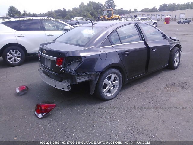 1G1PC5SB1E7247388 - 2014 CHEVROLET CRUZE LT GRAY photo 4