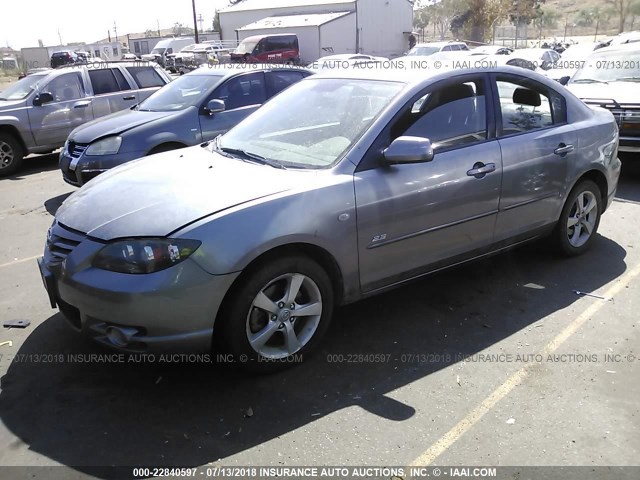 JM1BK124761489752 - 2006 MAZDA 3 S GRAY photo 2