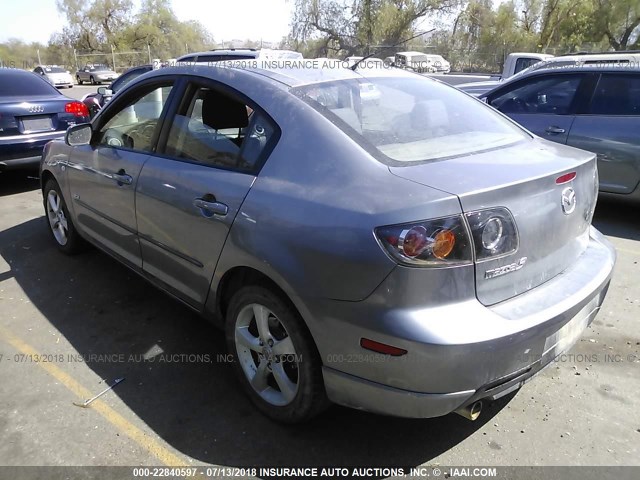 JM1BK124761489752 - 2006 MAZDA 3 S GRAY photo 3