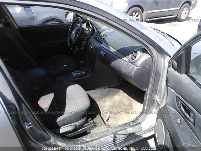 JM1BK124761489752 - 2006 MAZDA 3 S GRAY photo 5