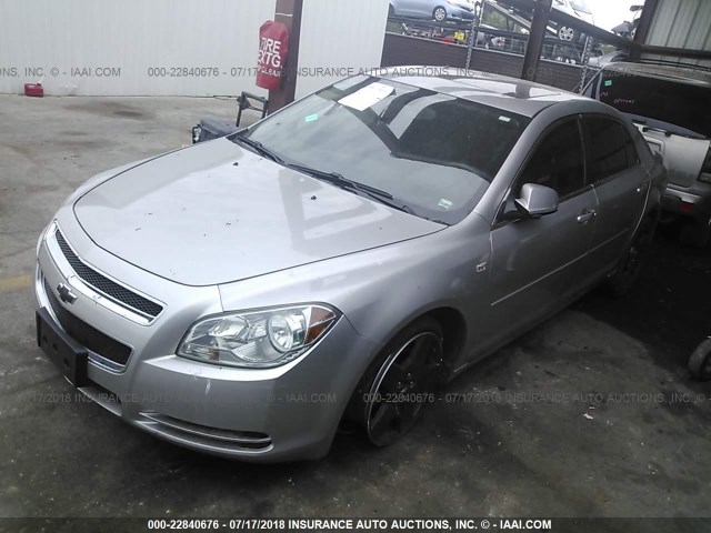 1G1ZJ577X8F260430 - 2008 CHEVROLET MALIBU 2LT SILVER photo 2