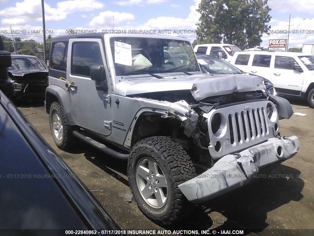 1J4AA2D10BL573718 - 2011 JEEP WRANGLER SPORT SILVER photo 1