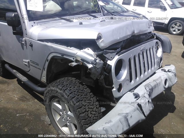 1J4AA2D10BL573718 - 2011 JEEP WRANGLER SPORT SILVER photo 6