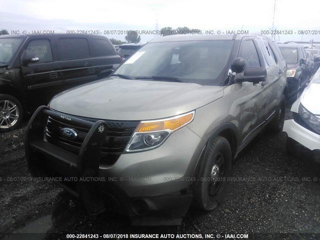 1FM5K8AR0EGB63673 - 2014 FORD EXPLORER POLICE INTERCEPTOR GOLD photo 2