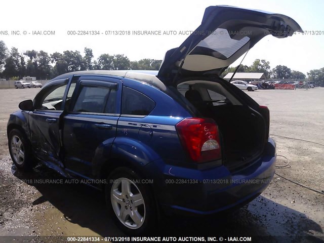 1B3HB48C69D209348 - 2009 DODGE CALIBER SXT BLUE photo 3