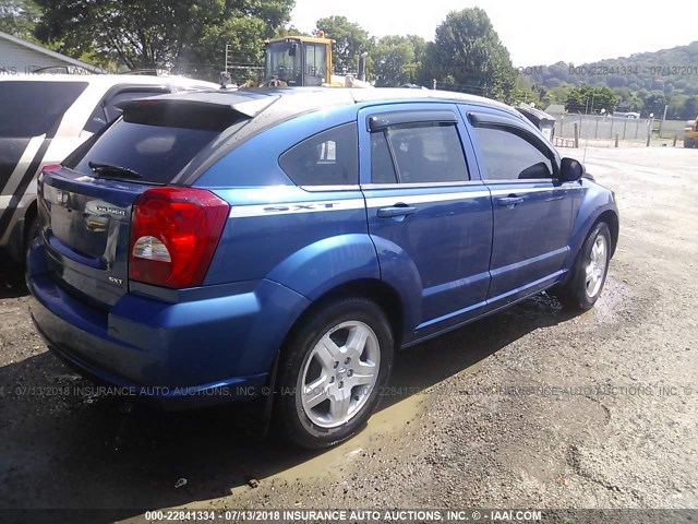 1B3HB48C69D209348 - 2009 DODGE CALIBER SXT BLUE photo 4